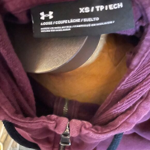 Under Armour Maroon Full ZIP Womens XS Hoodie - Picture 4 of 5
